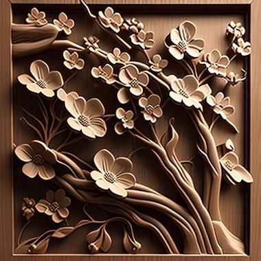 3D модель Цвітіння сакури (STL)